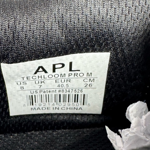 APL Techloom Pro Black Blue Knit Sneakers Men's Size 8 - Picture 9 of 9